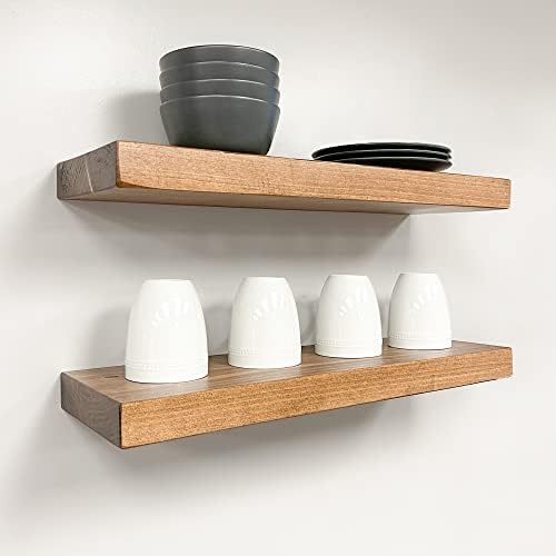 Rustic Floating Shelves Set of 2 Heavy Duty