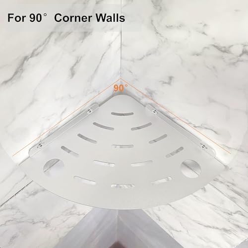 NUTNAPH Corner Shower Shelf Wall Mount Silver 1 pcs