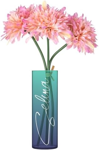 Custom Dark Teal Blue Gradient Vase for Centerpieces