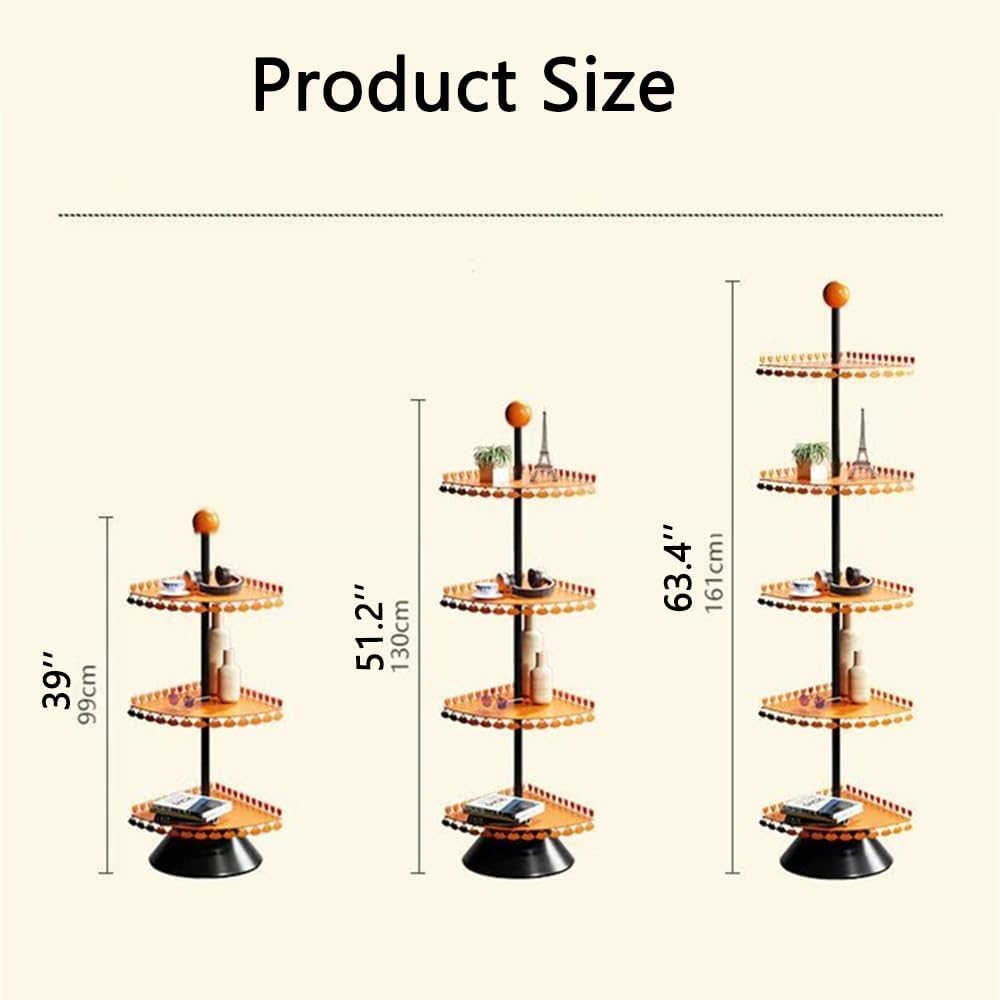 Multi-Layer Corner Shelf with Heart Decorations