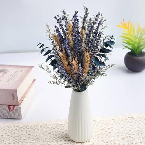 Lavender Bouquets with Ceramic Vases Wedding Decor