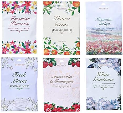 6 Scented Fragrance Sachets for Wardrobe Home Drawer