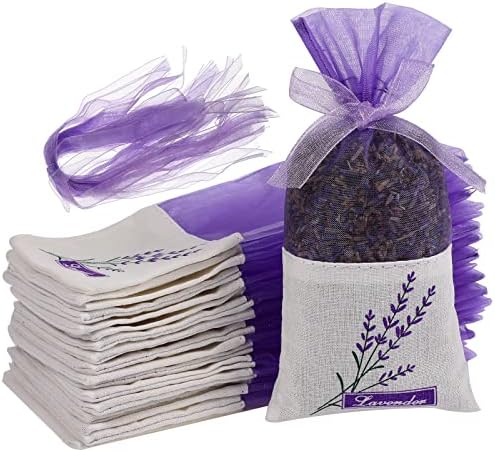 Lavender Sachet Bags 30pcs Set with Flower Print