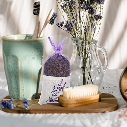 Lavender Sachet Bags 30pcs Set with Flower Print