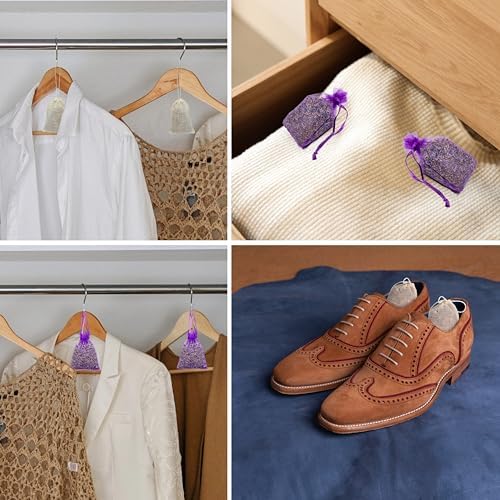 Pack of 48 Cedar Chips and Lavender Sachets for Home Fragrance