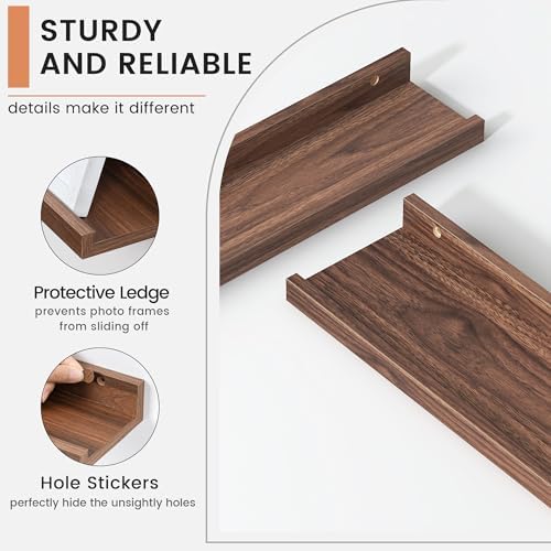 FLYJOE Floating Wall Shelves Set of 4 48 Inch Large Picture Ledge Bookshelf