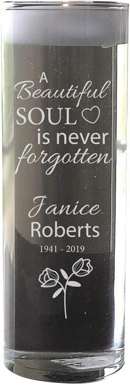 GiftsForYouNow Engraved Soul Memorial Floating Candle Vase