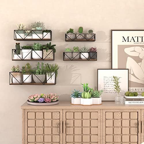 CRUGLA Wall Mounted Floating Shelves Set of 5