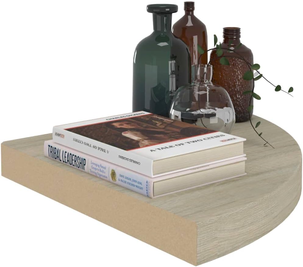 Floating Corner Shelf Oak 138x138x15 MDF