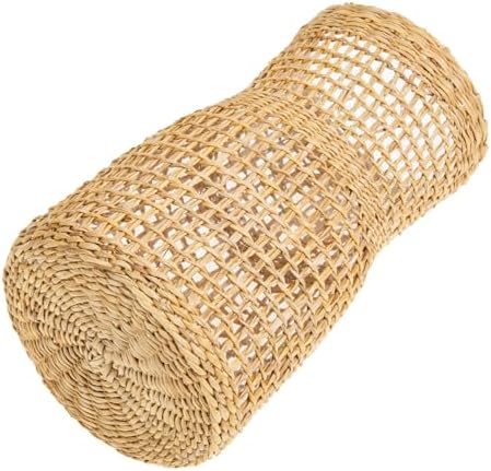 PRETYZOOM Rattan Woven Glass Flower Vase for Home Decor