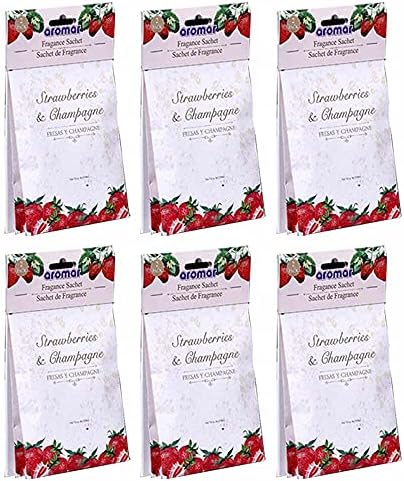 12 Strawberry Champagne Scented Fragrance Sachets Air Freshener Perfume Pouch