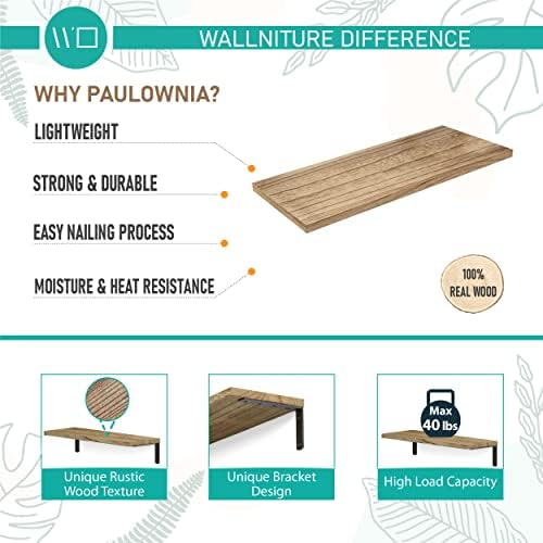 Wallniture Palma Floating Shelves Set of 5