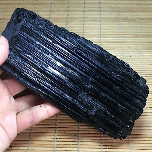 KatLin Natural Black Tourmaline Rough Rock Sample Ornament