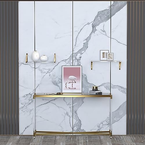 Clear Gold Floating Shelves Set of 2 Sturdy 10mm