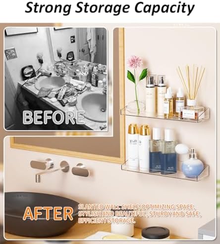 4 Pcs Acrylic Floating Shelves for Home Display