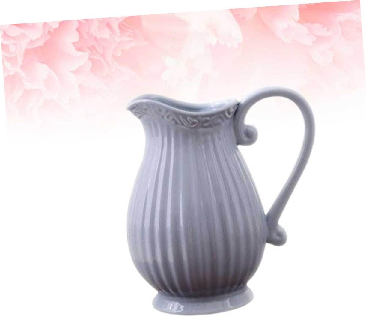 LIFKOME Ceramic Grey Decorative Vase