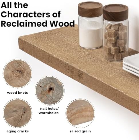 Rustic Floating Shelves 8 Inch Deep Farmhouse Style