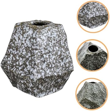 PRETYZOOM Modern Ceramic Vase with Abstract Rock Pattern
