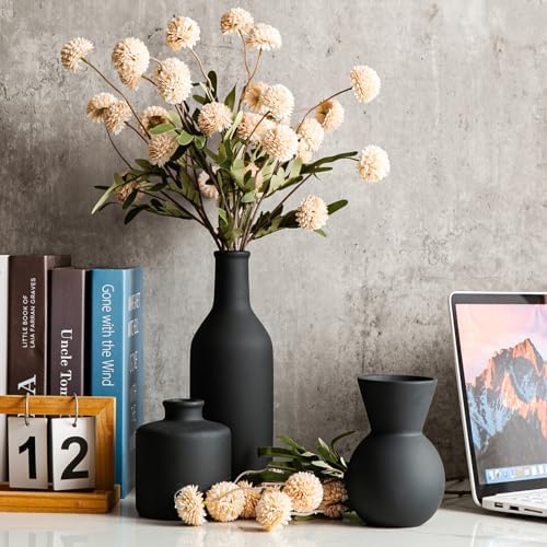 Modern Ceramic Flower Vase Set - 3 Pcs Table Decor