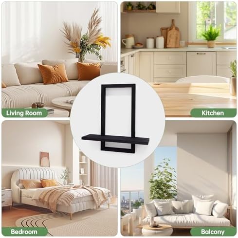 Square Floating Shelves Set of 2 - Modern Chic Wall Decor