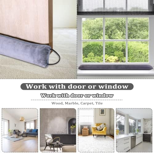 My OLi 36 Inch Under Door Draft Stopper - Light Gray