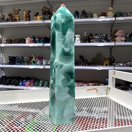 KatLin Natural Ocean Stone Crystal Obelisk Office Decoration Gift