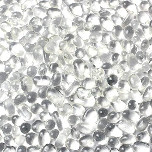 WAYBER Clear Glass Stones 1Lb for Decoration