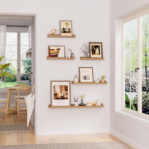 Floating Shelves Set of 6 24 Inch Wall Mounted Display