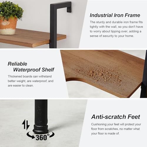 5 Tier Corner Shelf Stand with Metal Frame