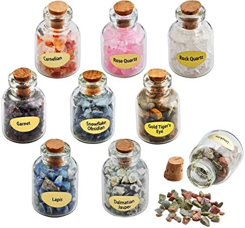 Rockcloud 9 Mini Wishing Birthstone Bottles Amulets
