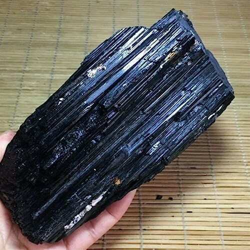 KatLin Natural Black Tourmaline Rough Rock Sample Ornament