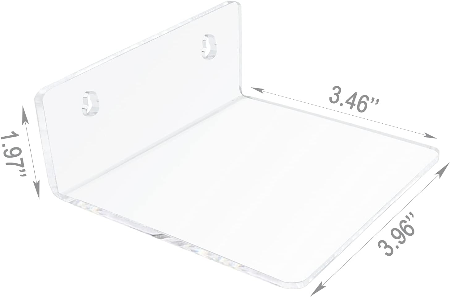 Bigfety Acrylic Floating Shelves 3-Ledges Clear Display Shelf