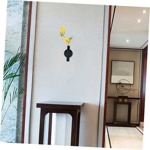 ABOOFAN 2Pcs Wall Mounted Metal Flower Vases No Drill Adhesive Installation