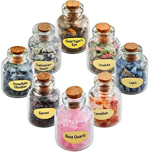 Rockcloud 9 Mini Wishing Birthstone Bottles Amulets