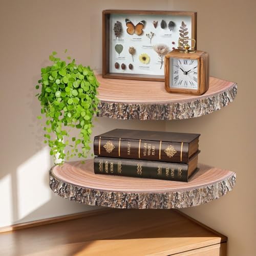 OriCre Large Corner Floating Wall Shelves 2Pcs