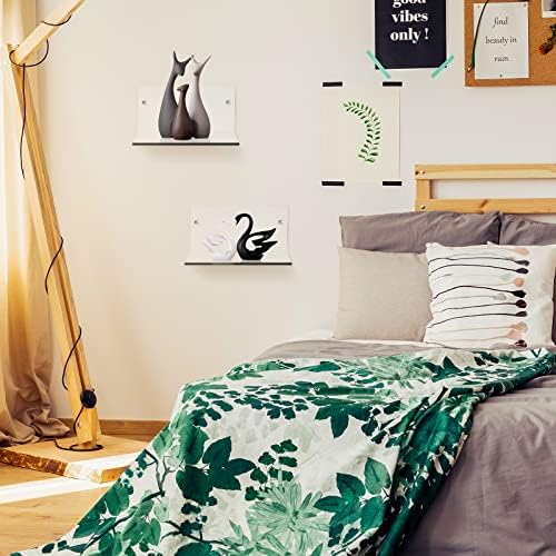 Yalikop Acrylic Floating Shelves for Wall 4 Inch Set