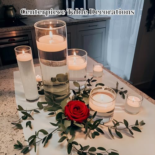 12 pcs Clear Cylinder Vases for Centerpieces