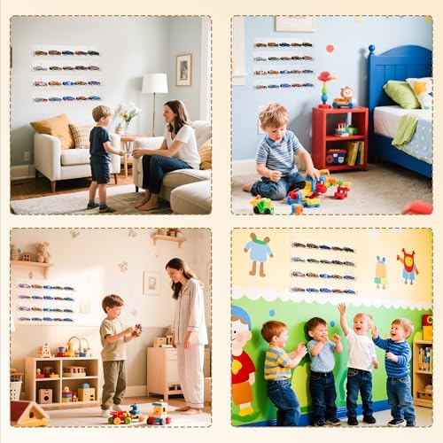 4-Pack Acrylic Display Rack for Hot Wheels and Collectibles