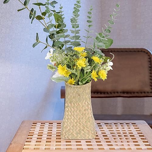 Angoily Woven Rattan Vase for Home Decor