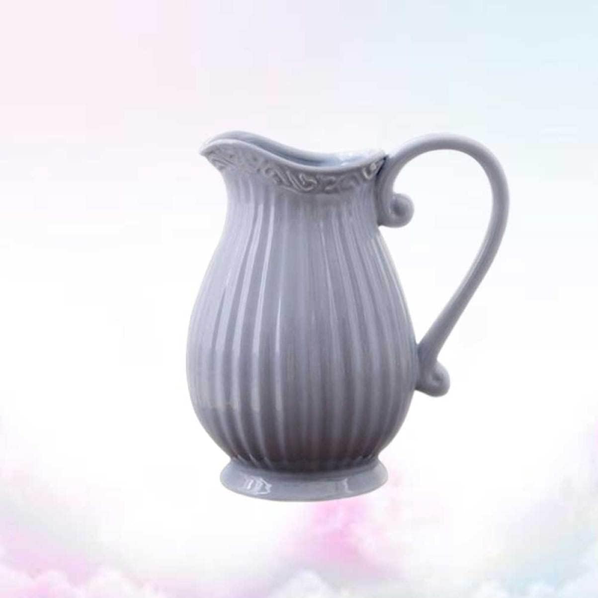 Mobestech Grey Ceramic Dried Flower Vase Home Decor