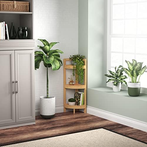 ClosetMaid Corner Shelf 3 Tiers Bamboo Wood
