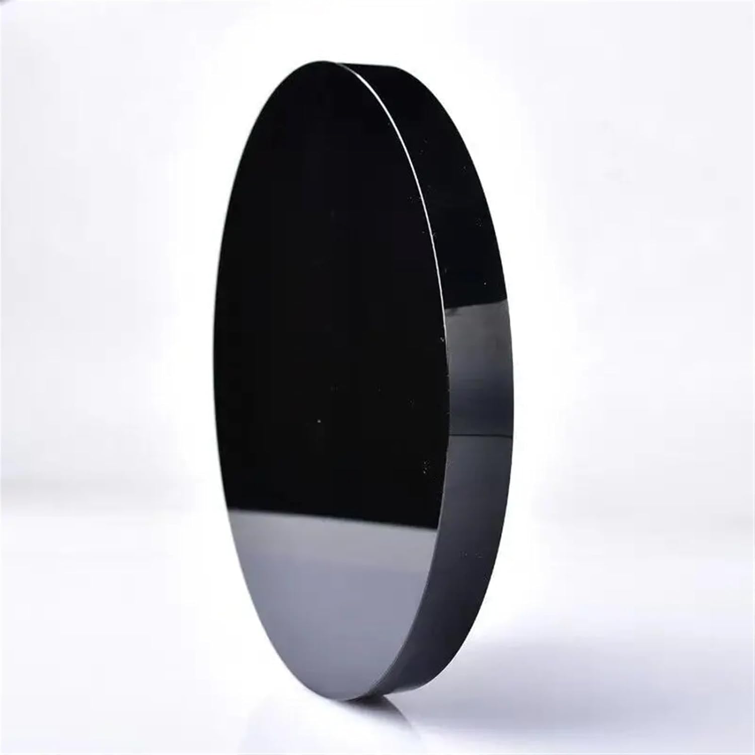 AtkitS Natural Black Obsidian Stone Scouring Mirror 18cm