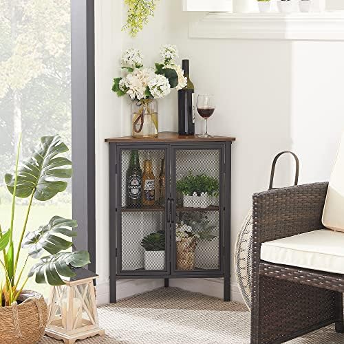 VECELO 3-Tier Corner Shelf Organizer with Door