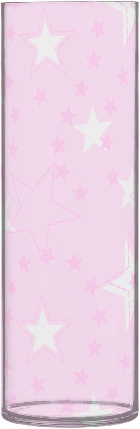 Different Stars Baby Peach White Plastic Hurricane Vase 118 x 39 Inch
