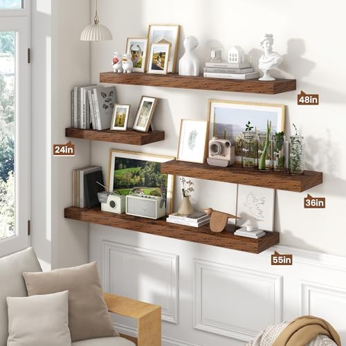 55 Inch Floating Shelf Wall Mount Storage Display