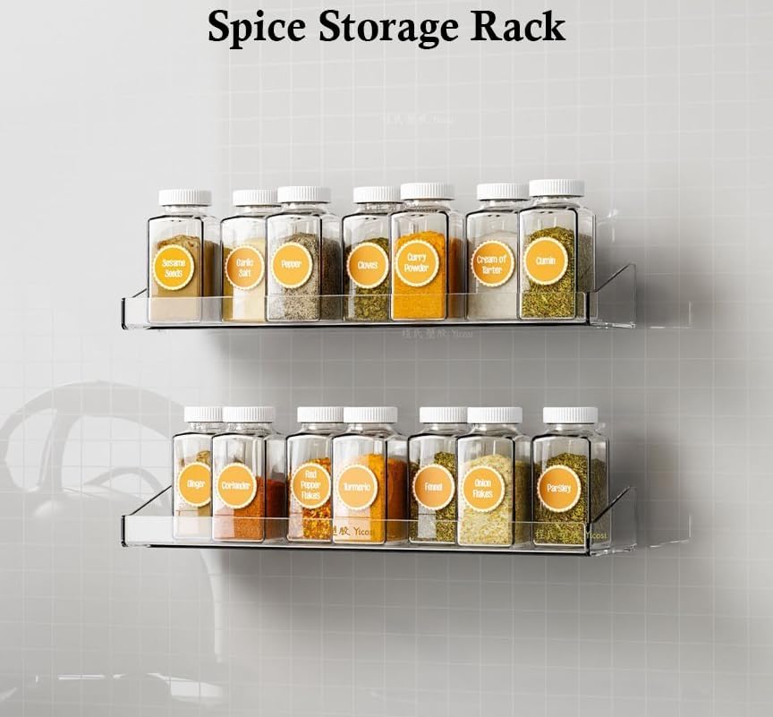 4 Pcs Acrylic Floating Shelves for Home Display