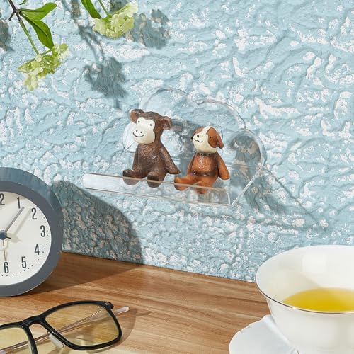 PH PandaHall 4pcs Acrylic Floating Shelves for Home Decor