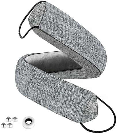 QUOLIX Triangle Draft Stopper 32 Inch Noise Blocker Gray Cotton Polyester