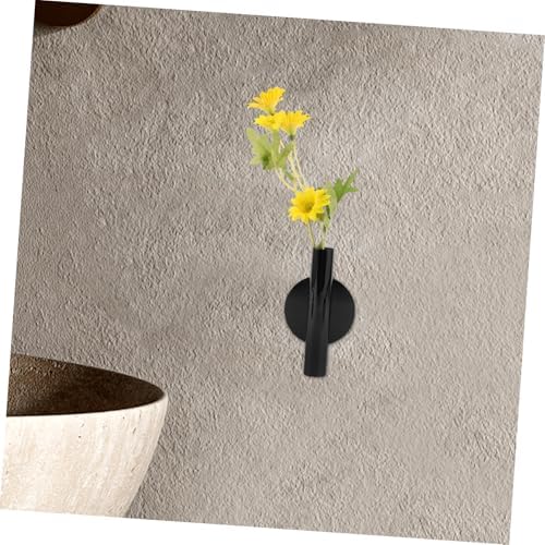BESTOYARD 2Pcs Wall Mounted Metal Vase for Dried Flowers and Plants