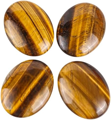 Mookaitedecor Tigers Eye Palm Stones Set of 4